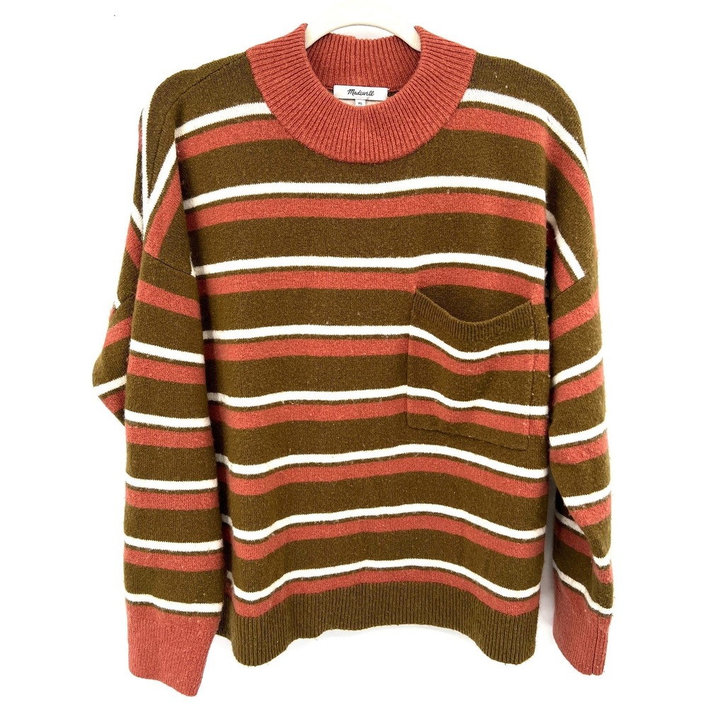 Madewell redmond mock neck 70s retro mod revival granola cozy fall sweater XL